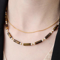 Camille Vintage-Inspired Stainless Steel Snake Necklace