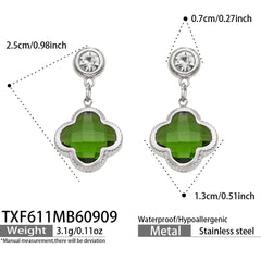 Color Glass Four-Petal Flower Jewelry
