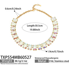 18K Gold-Plated Czech Glass and Cubic Zirconia Jewelry