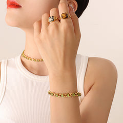 Color Cubic Zirconia Necklace Bracelet and Earrings