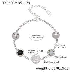 Round Stone Accent Bracelet or Earrings