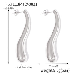 Elongated Teardrop Necklace or Earrings