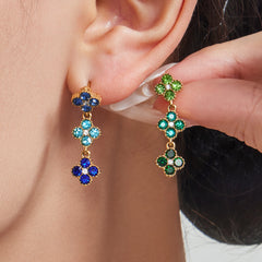 Color Cubic Zirconia Clover Jewelry