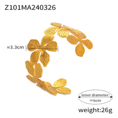 18K Gold-Plated Textured Statement Cuff Designs