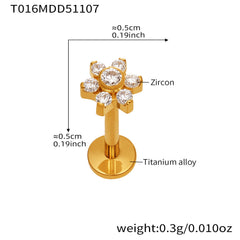 Cubic Zirconia Decorative Lip Stud