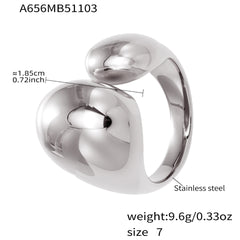 18K Gold-Plated Enamel Sculptural Ring Designs