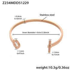 18K Gold-Plated Heart Detail Cuff Bracelet
