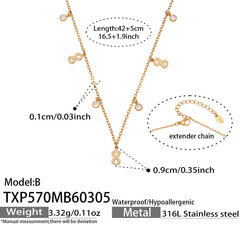 Cubic Zirconia Motif Necklace or Bracelet