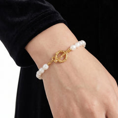 Freshwater Pearl Necklace & Toggle Bracelet