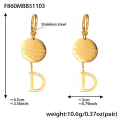 18K Gold-Plated Pearl-Look & Coin Drop Earrings