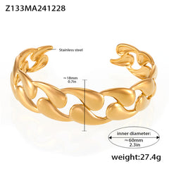 18K Gold-Plated Statement Bangle Designs