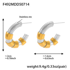 Sculptural C-Hoop Earring Designs