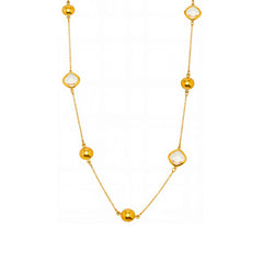 Faceted Czech Glass Long Necklace