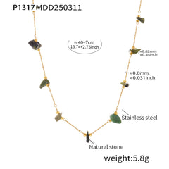 Natural Stone Accent Necklace