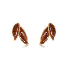 Nadine Vintage-Inspired Maple Leaf Stud Earrings