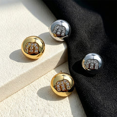 Camille Minimalist Sphere Stud Earrings
