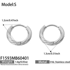 Twisted Rope Hoop Earrings