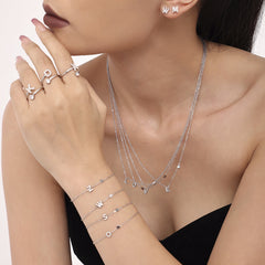 Cubic Zirconia Initial Jewelry Collection