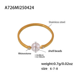 Shell Pearl-Look and Sparkling Open Ring Designs