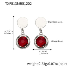 Faceted Round Glass Stone Necklace, Bracelet & Earrings