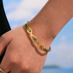 Enamel Eye Detail Bangle or Ring