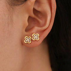 Clover Cubic Zirconia Necklace or Earrings