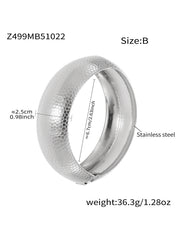 18K Gold-Plated Hammered Wide Bangle Designs