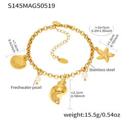 Ocean Charm Bracelet, Anklet or Separate Pendant Pack