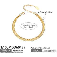 Mixed Chain Double-Layer Bracelet
