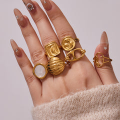 Textured Sculptural Open Ring Designs