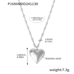 18K Gold-Plated Heart Pendant Layering Necklace