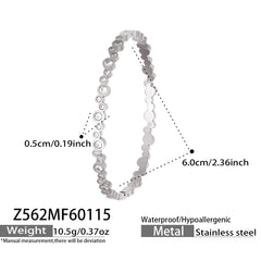 Cubic Zirconia Geometric Clasp Bangle Designs