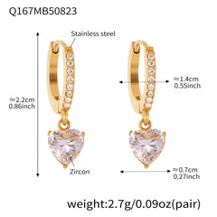 18K Gold-Plated Cubic Zirconia Charm Hoop Designs