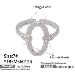 Gold-Tone Geometric Open Ring Designs