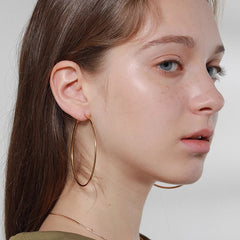 Nadine Statement Stainless Steel Hoop Earrings