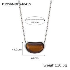 Tiger Eye Geometric Pendant Necklace Designs