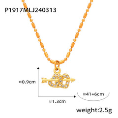 Gold-Tone Sculptural Pendant Necklace