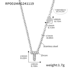 Silver-Tone Initial Necklace, Earrings, Bracelet & Ring