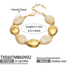 Oval Color Resin Necklace and Bracelet