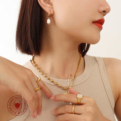 18K Gold-Plated Freshwater Pearl Hoop Earrings