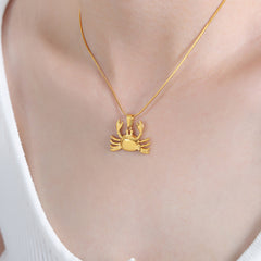 Gold-Tone Animal or Geometric Pendant Necklace