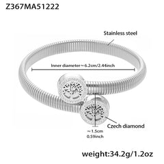 Floral & Cubic Zirconia Open Cuff Bracelets