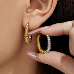 Twisted Rope Hoop Earrings