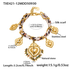 Scarf-Tie Multi-Charm Jewelry Designs