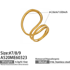 Sculptural Wrapped Open Ring