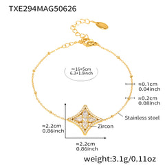 Cubic Zirconia Geometric Flower Jewelry