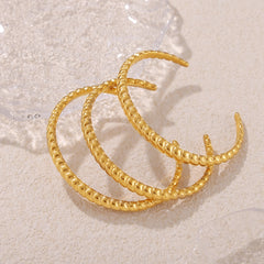 18K Gold-Plated Twisted Open Cuff Bracelet