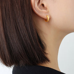 18K Gold-Plated Sculptural Double Loop Earrings