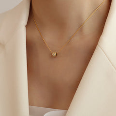 Cubic Zirconia Sculptural Hoop Earrings & Necklace