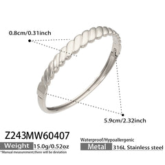 18K Gold-Plated Textured Slim Bangle Designs